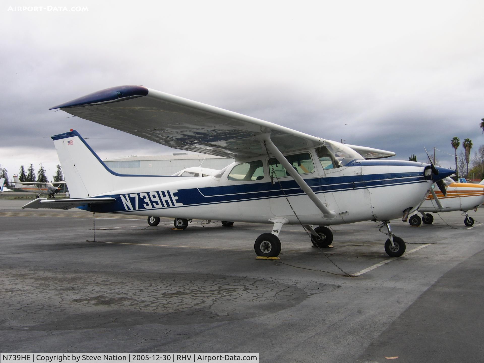 N739HE, 1978 Cessna 172N C/N 17270549, Nice Air 1978 Cessna 172N between rainstorms at Reid-Hillview Airport, San Jose, CA