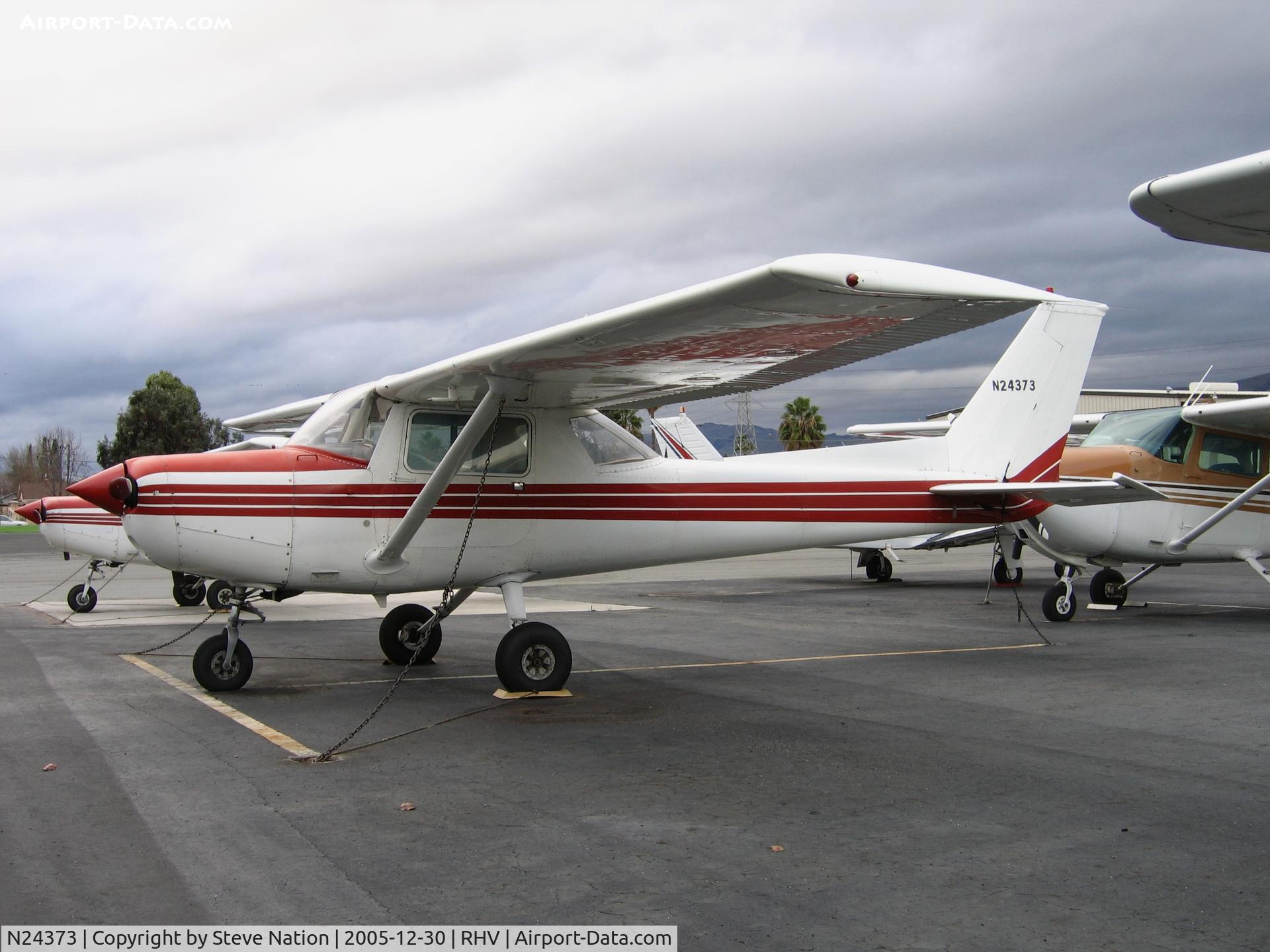 N24373, 1977 Cessna 152 C/N 152-80240, Nice Air 1977 Cessna 152 between rainstorms at Reid-Hillview Airport, San Jose, CA