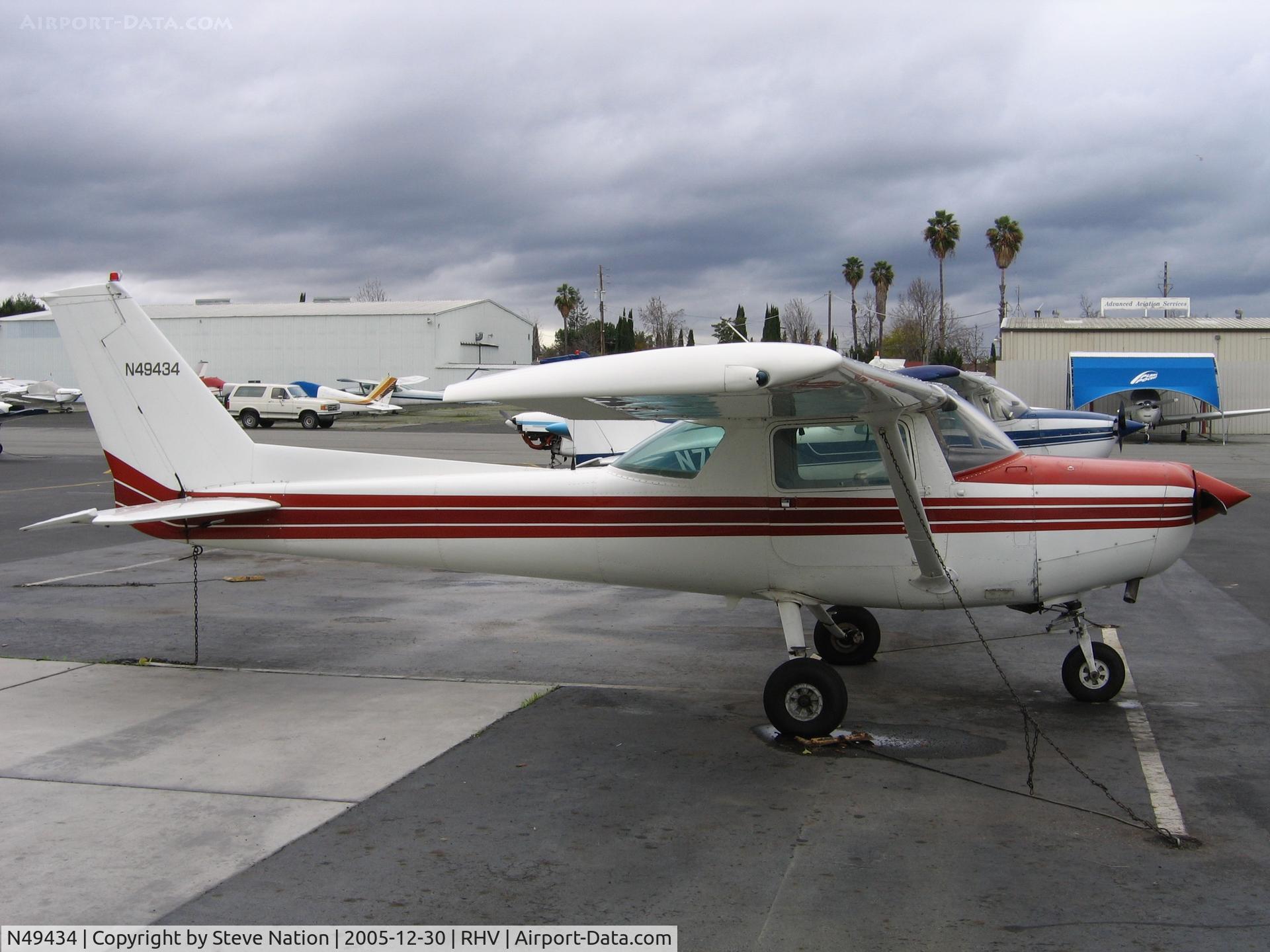 N49434, 1979 Cessna 152 C/N 15283458, Nice Air 1979 Cessna 152 between rainstorms at Reid-Hillview Airport, San Jose, CA