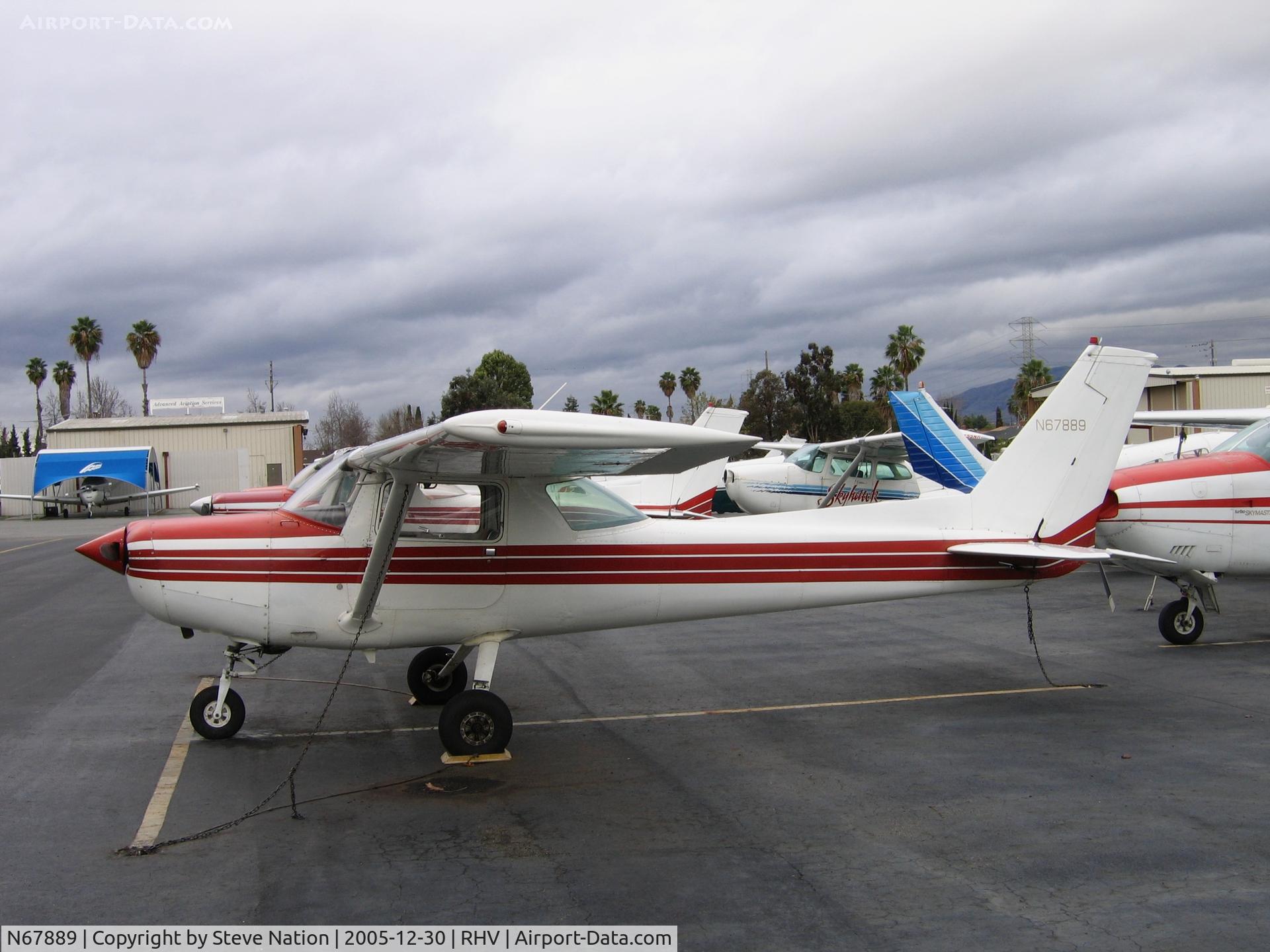 N67889, Cessna 152 C/N 15282078, Nice Air 1978 Cessna 152 between rainstorms at Reid-Hillview Airport, San Jose, CA