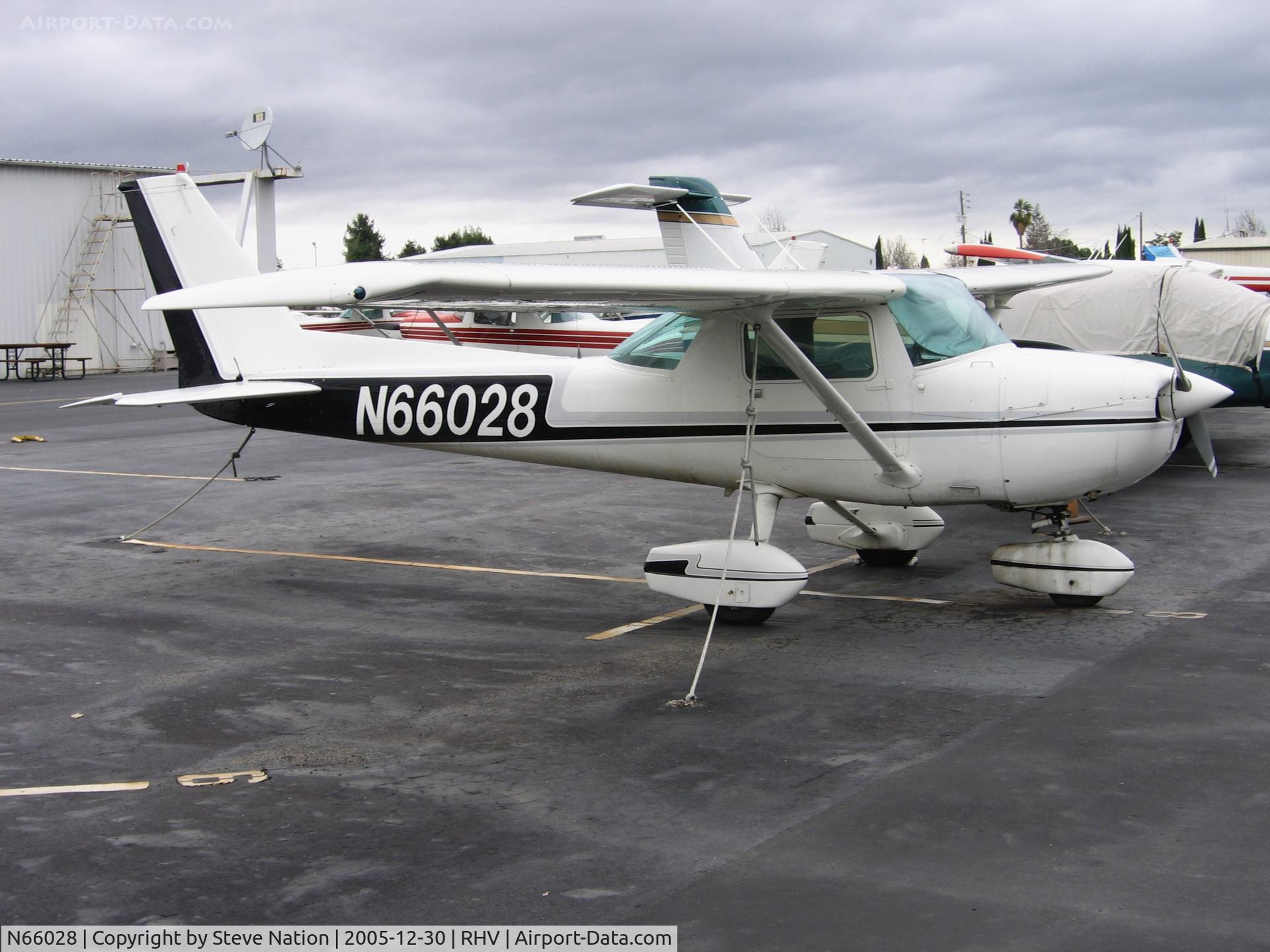 N66028, 1974 Cessna 150M C/N 15075786, Force Engineering 1974 Cessna 150M between rainstorms at Reid-Hillview Airport, San Jose, CA