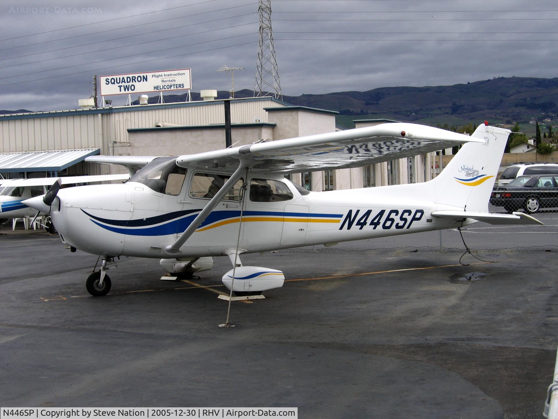 N446SP, 1999 Cessna 172S C/N 172S8310, 1999 Cessna 172SP between rainstorms at Reid-Hillview Airport, San Jose, CA