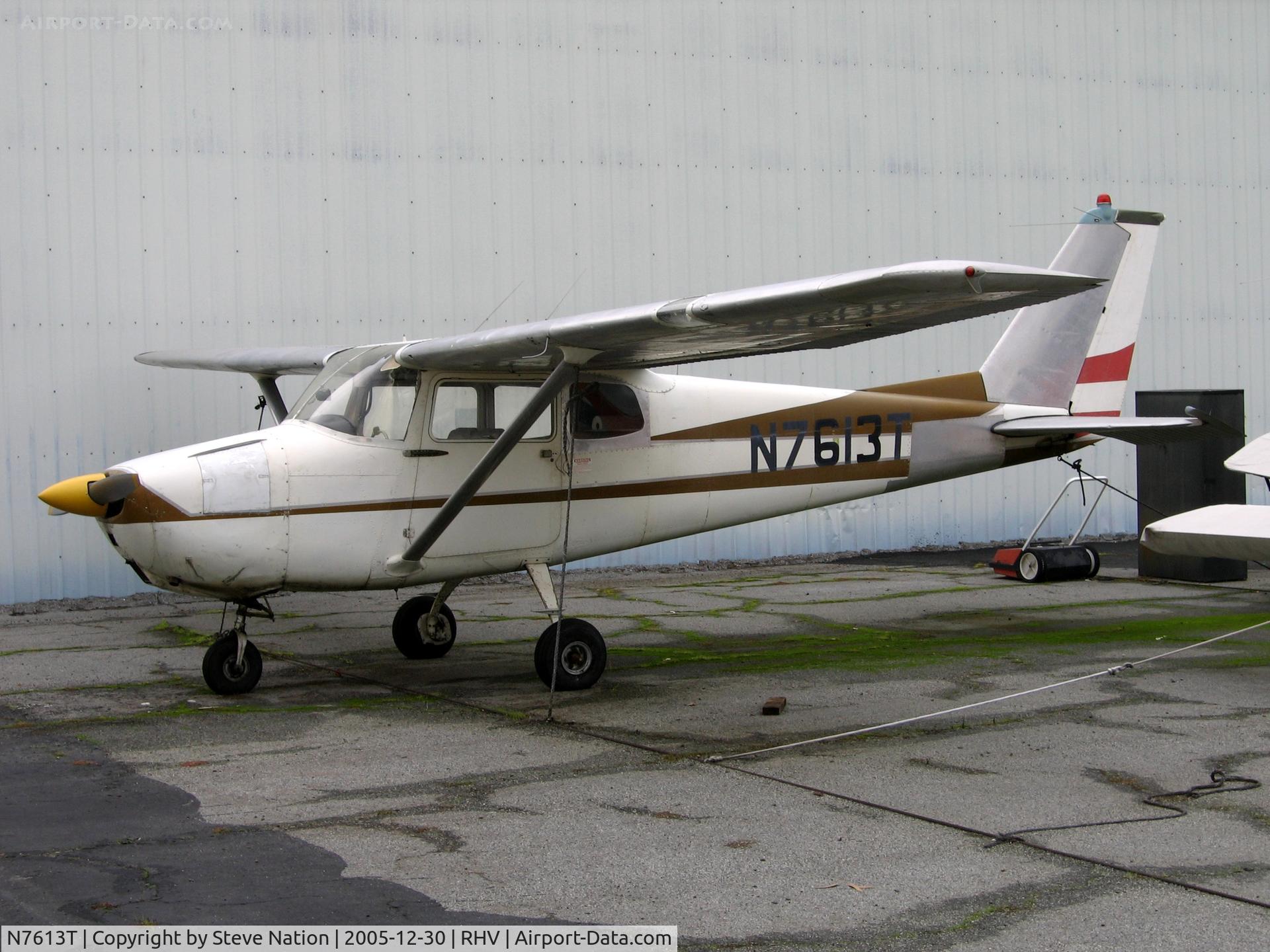 N7613T, 1959 Cessna 172A C/N 47213, 1959 Cessna 172A between rainstorms at Reid-Hillview Airport, San Jose, CA