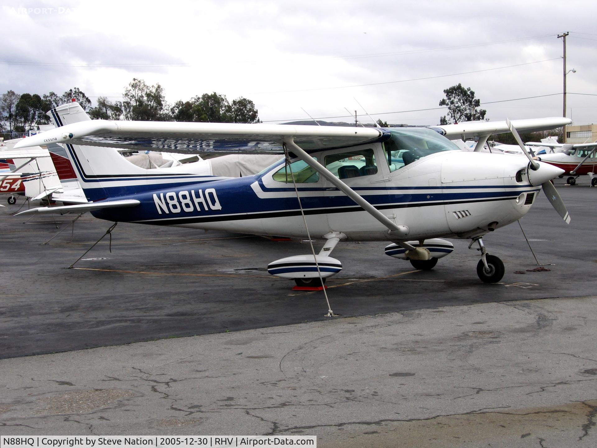 N88HQ, 1973 Cessna 182P Skylane C/N 18262714, Aviation Capital Management 1973 Cessna 182P between rainstorms at Reid-Hillview Airport, San Jose, CA