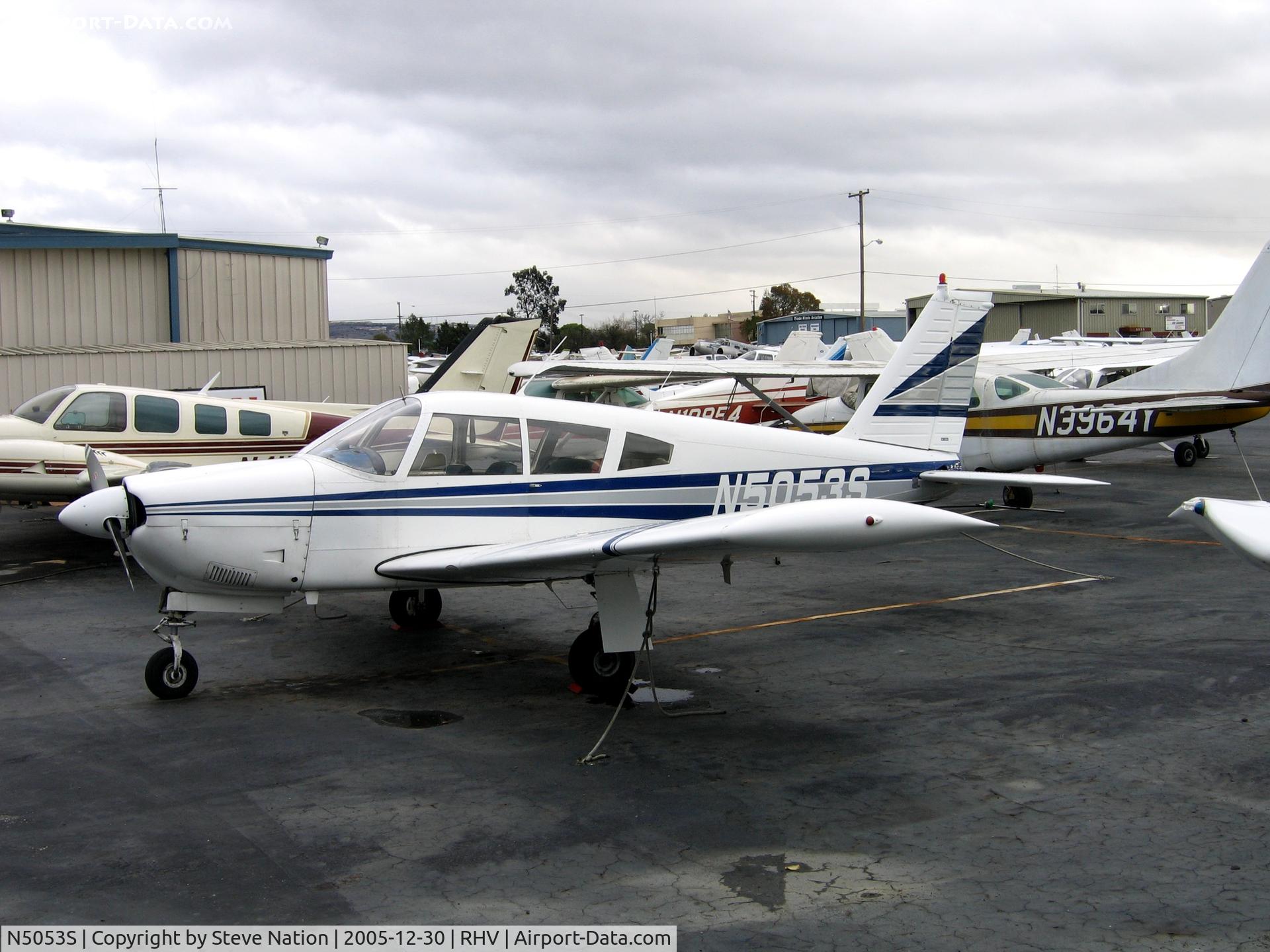 N5053S, 1970 Piper PA-28R-200 Cherokee Arrow C/N 28R-35808, Aviation Capital Management 1970 Piper PA-28R-200 between rainstorms at Reid-Hillview Airport, San Jose, CA