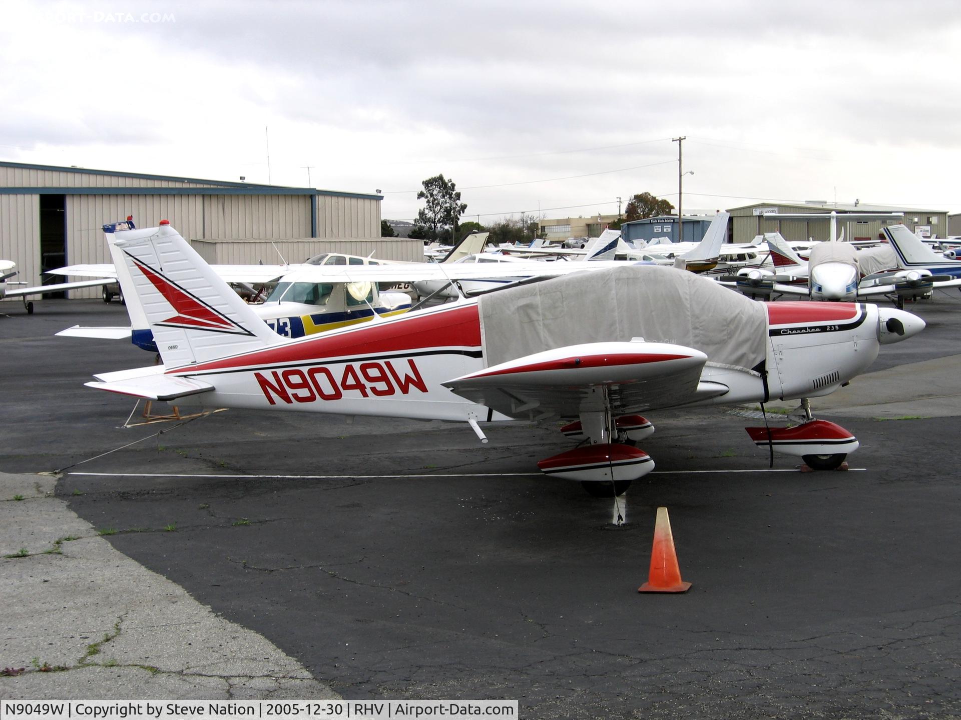 N9049W, 1965 Piper PA-28-235 Cherokee C/N 28-10643, 1975 Piper PA-28 Cherokee 235 between rainstorms at Reid-Hillview Airport, San Jose, CA