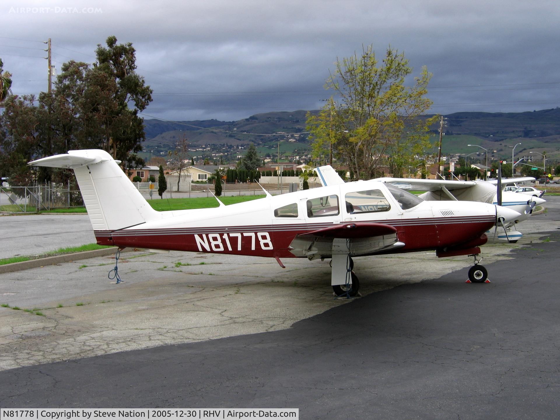 N81778, 1980 Piper PA-28RT-201T Arrow IV C/N 28R-8031084, 1978 Piper PA-28RT-201T between rainstorms at Reid-Hillview Airport, San Jose, CA