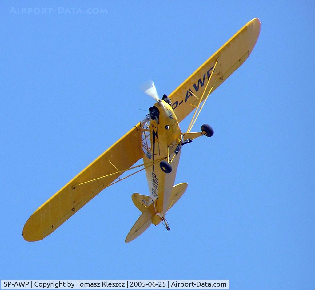 SP-AWP, Piper L-4B Grasshopper C/N 10123, Piper Cub in old (closed) airport Krakow-Czyzyny