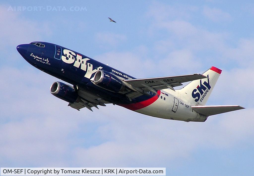 OM-SEF, 1992 Boeing 737-5Y0 C/N 25185, Bird above Sky Europe