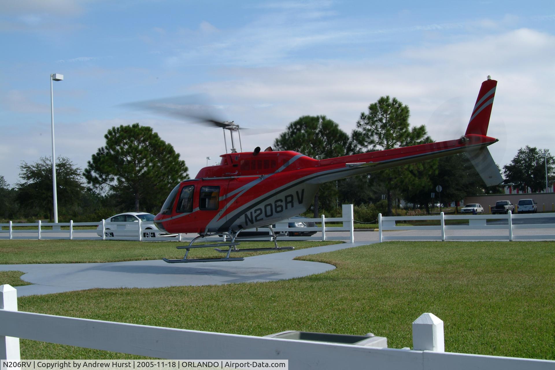 N206RV, 1981 Bell 206B C/N 3230, N206RV takes to the skies for another site seeing tour over Orlando