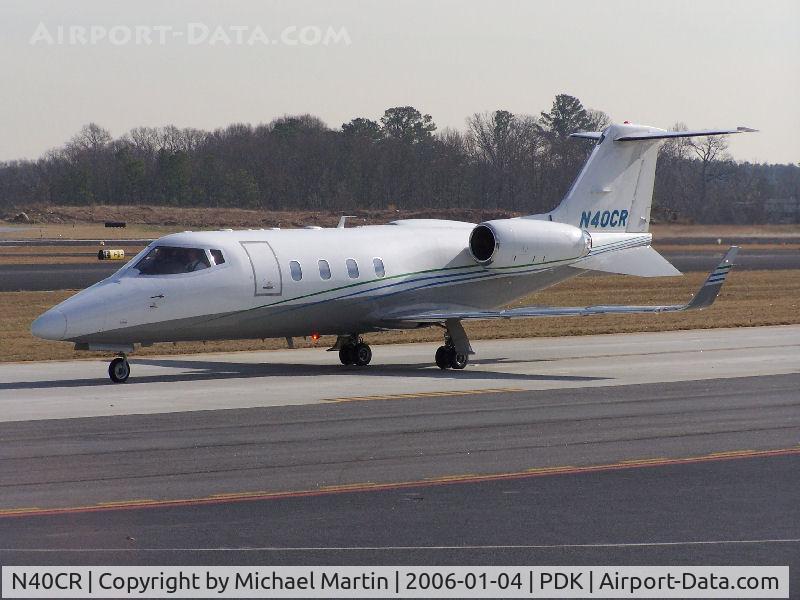 N40CR, 1990 Learjet 55C C/N 55C-144, Taxing back from flight