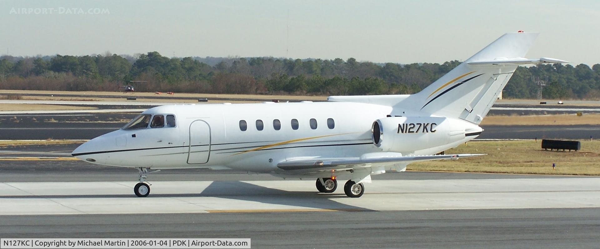 N127KC, 1994 British Aerospace BAe.125-800 C/N 258255, Taxing back from flight