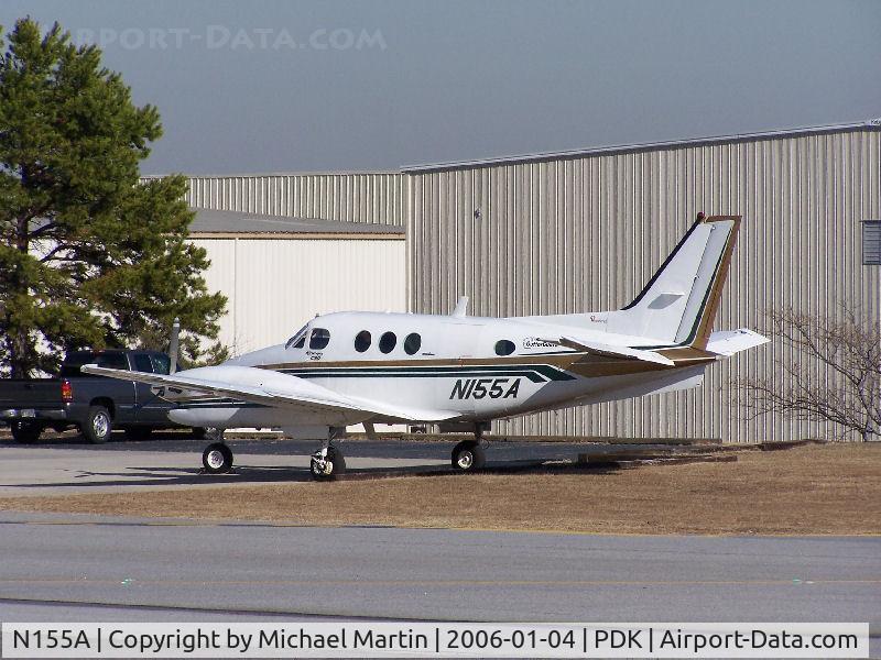 N155A, 1991 Beech C90A King Air C/N LJ-1257, Tied down @ PDK