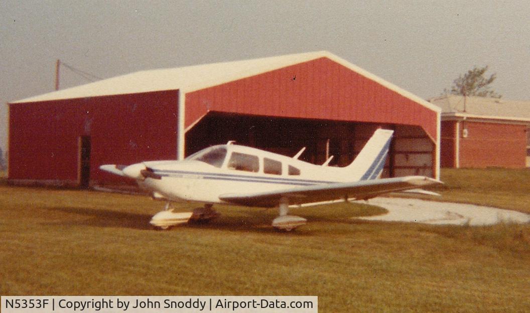 N5353F, 1976 Piper PA-28-181 C/N 28-7790096, Scan from Photo taken in Franklin Indiana in 1977