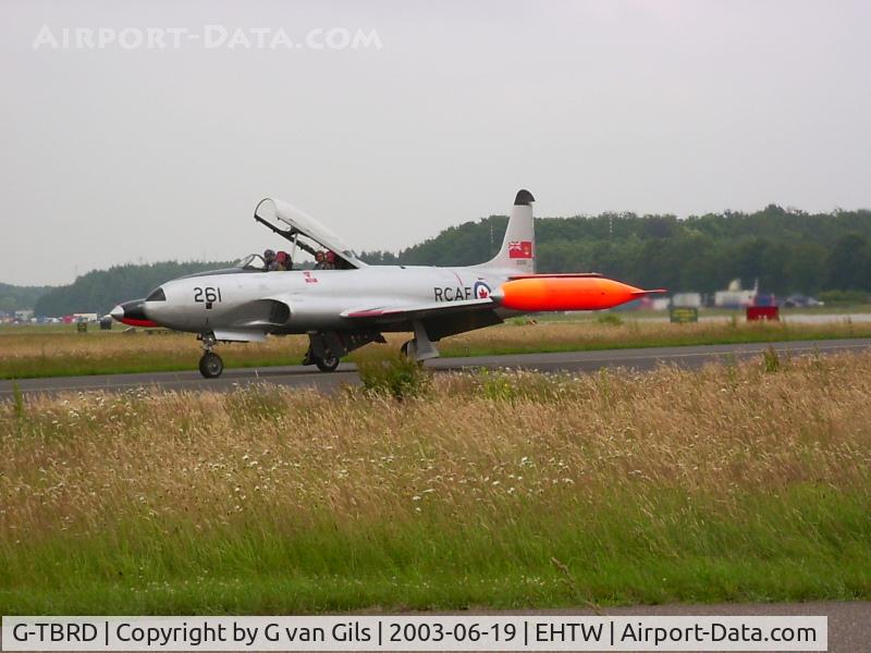 G-TBRD, 1954 Canadair CT-133 Silver Star 3 C/N T33-261, This is the T-Bird G-TBRD at the Twenthe 2003 airshow.