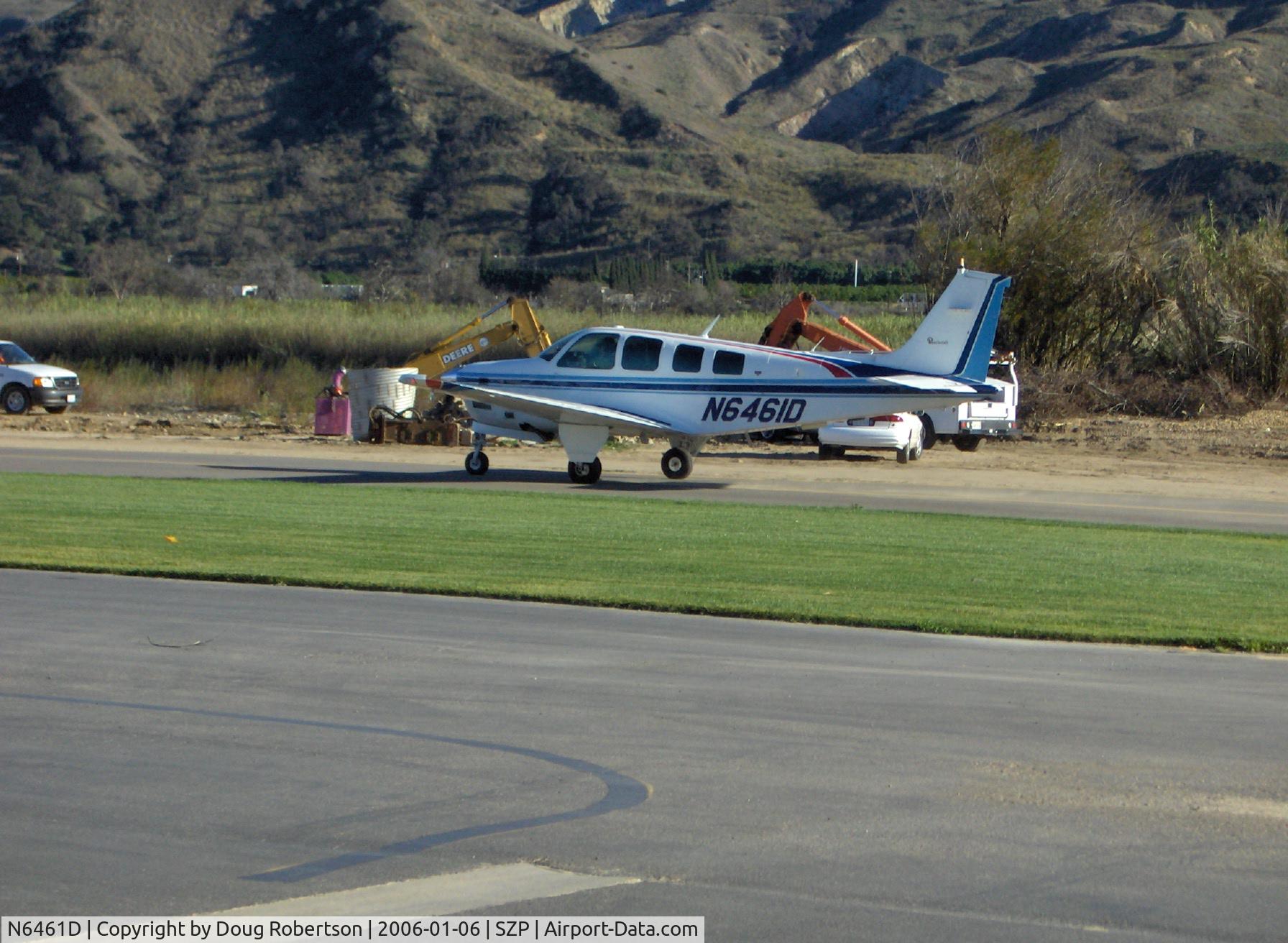 N6461D, 1982 Beech B36TC Bonanza C/N EA-287, 1982 Beech B36TC BONANZA, Continental TSIO-520-UB, Turbo-charged, Takeoff roll runway 04