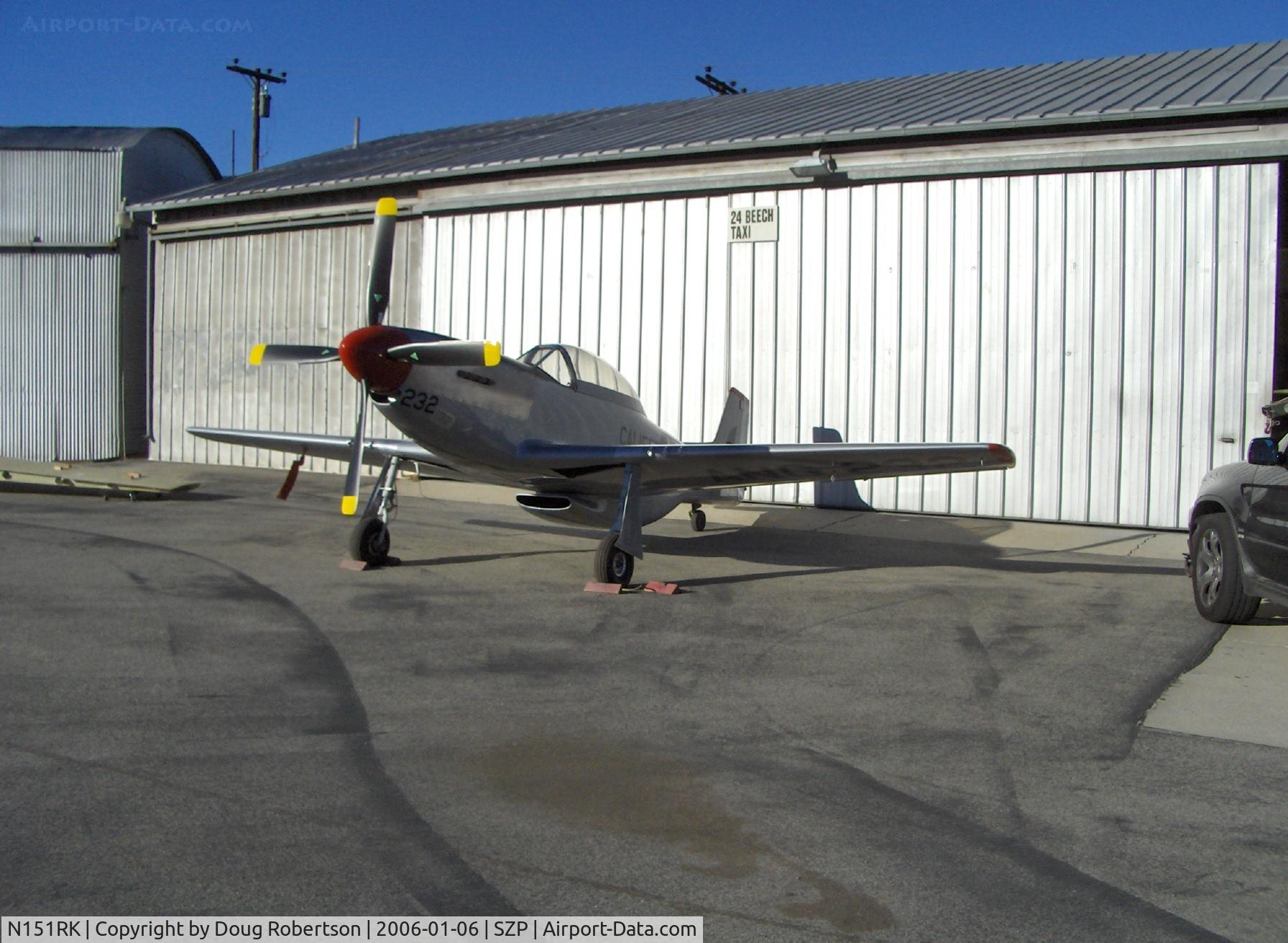 N151RK, 1998 North American TF-51 Replica C/N 060, 1998 Oliver TF-51 2 place, LS6 Corvette 400 Hp engine