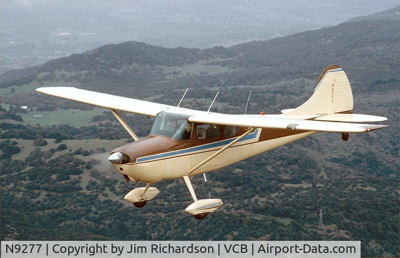 N9277, 1953 Cessna 170B C/N 25964, Debbie and her instructor Richard over the Napa Valley