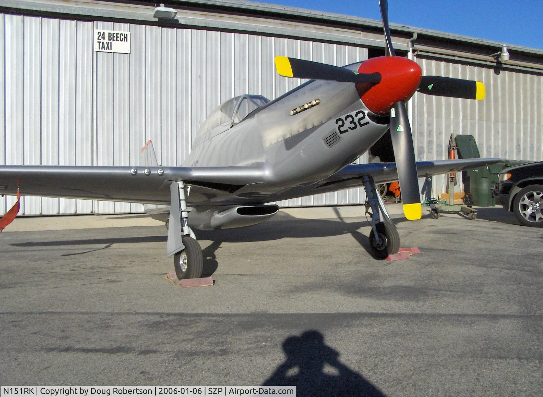 N151RK, 1998 North American TF-51 Replica C/N 060, 1998 Oliver TF-51 2 place, LS6 Corvette 400 Hp engine