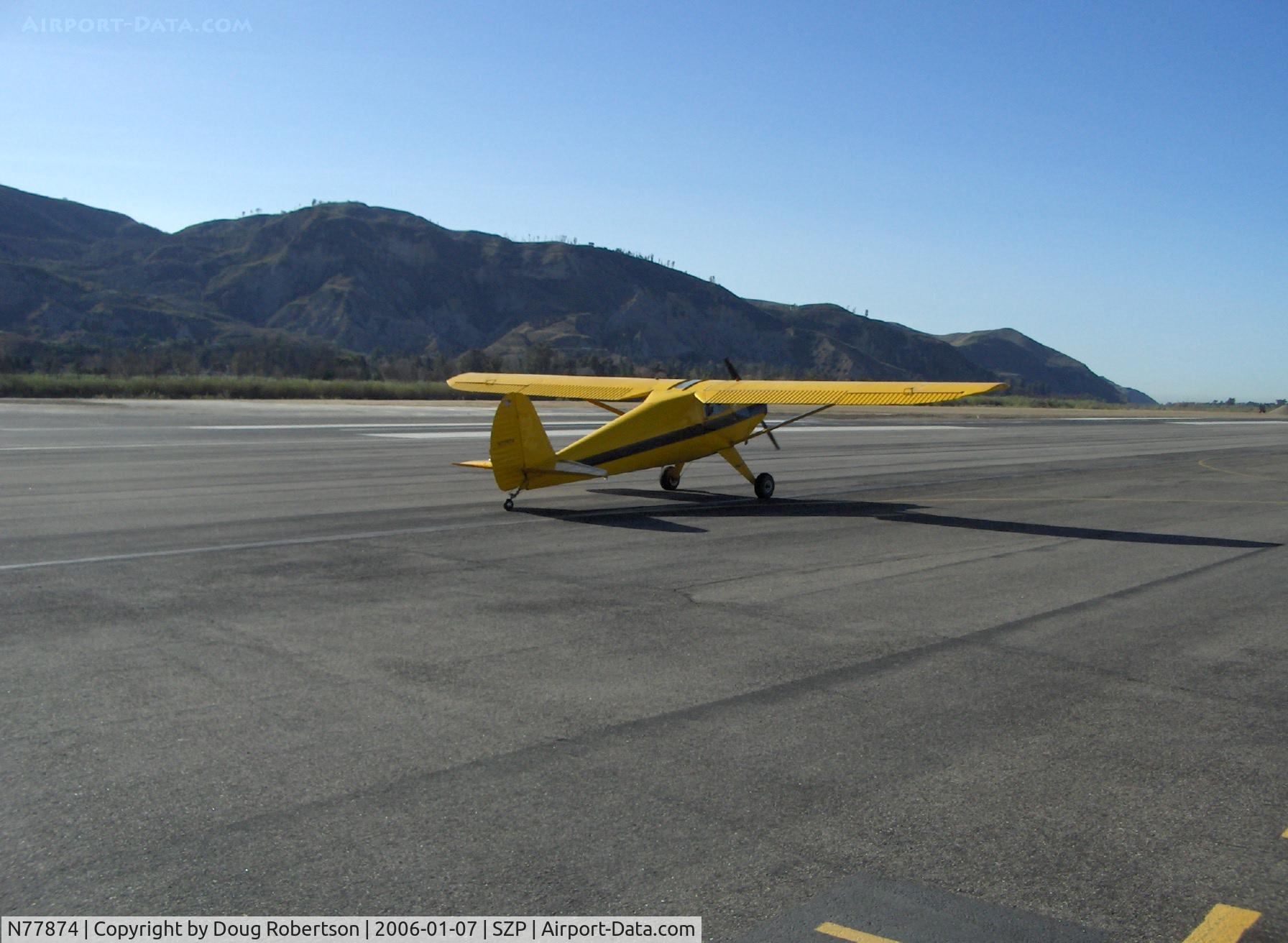 N77874, 1946 Luscombe 8A C/N 3601, 1946 Luscombe 8A, Continental C85 85 Hp, Taxiing to runway 04