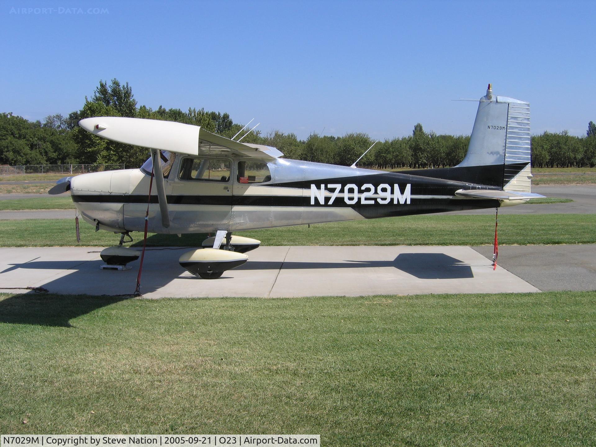 N7029M, 1958 Cessna 175 Skylark C/N 55329, 1958 Cessna 175 (straight tail) at Ranchaero Airport, Chico, CA