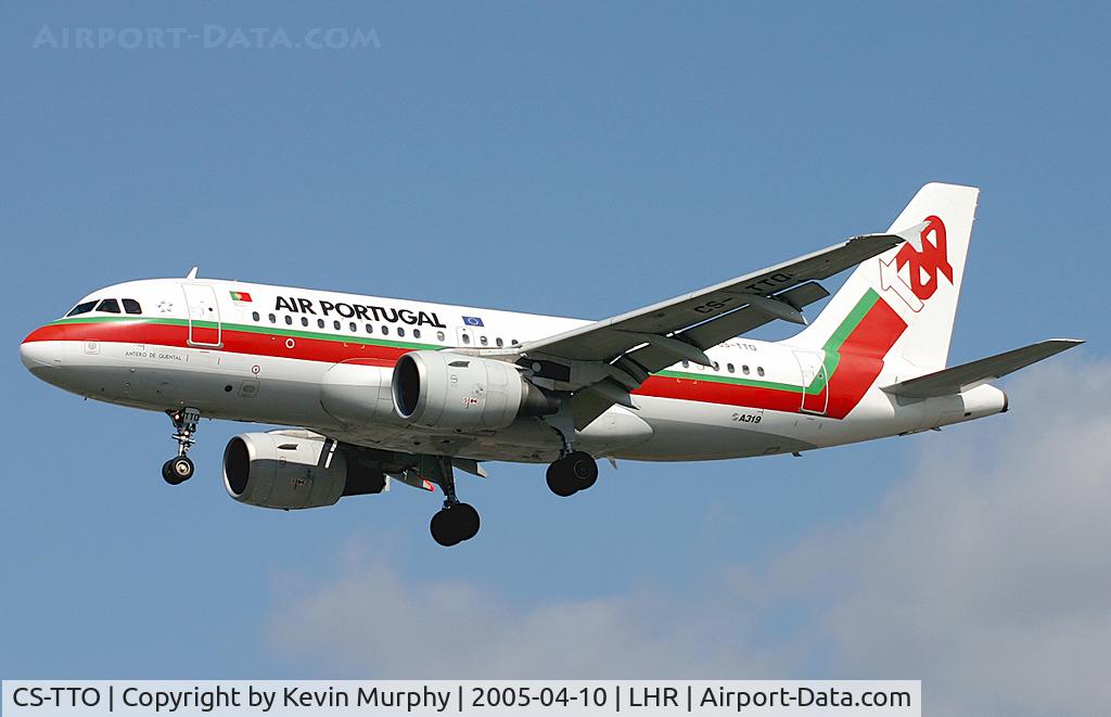 CS-TTO, 1999 Airbus A319-111 C/N 1127, TAP A.319 on finals to Heathrows 27R