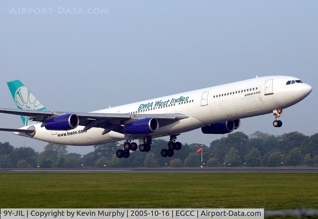 9Y-JIL, 1993 Airbus A340-311 C/N 016, Just about to touch down on 06R