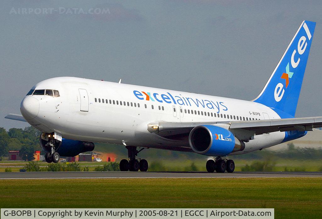 G-BOPB, 1988 Boeing 767-204/ER C/N 24239, Lifting off from 24L