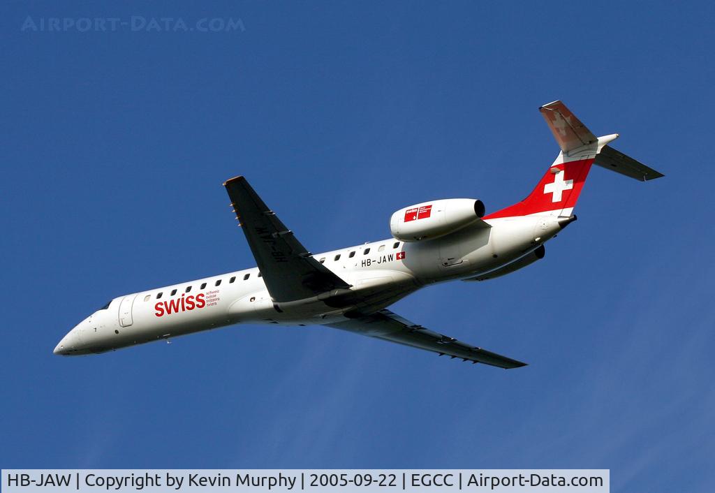 HB-JAW, Embraer EMB-145LU (ERJ-145LU) C/N 145580, Getting up high after 24L departure.
