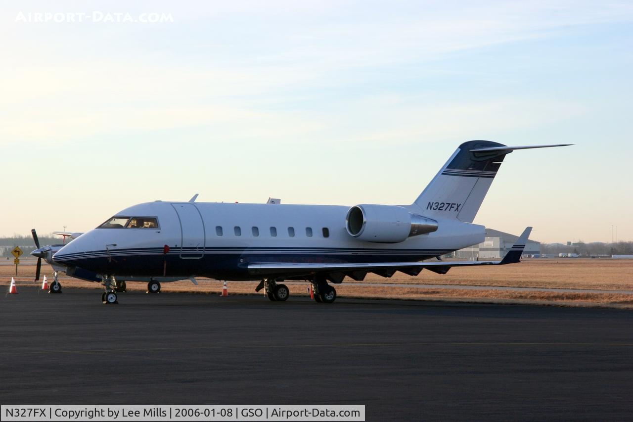 N327FX, 2000 Bombardier Challenger 604 (CL-600-2B16) C/N 5466, On the GA Ramp in Greensboro, NC