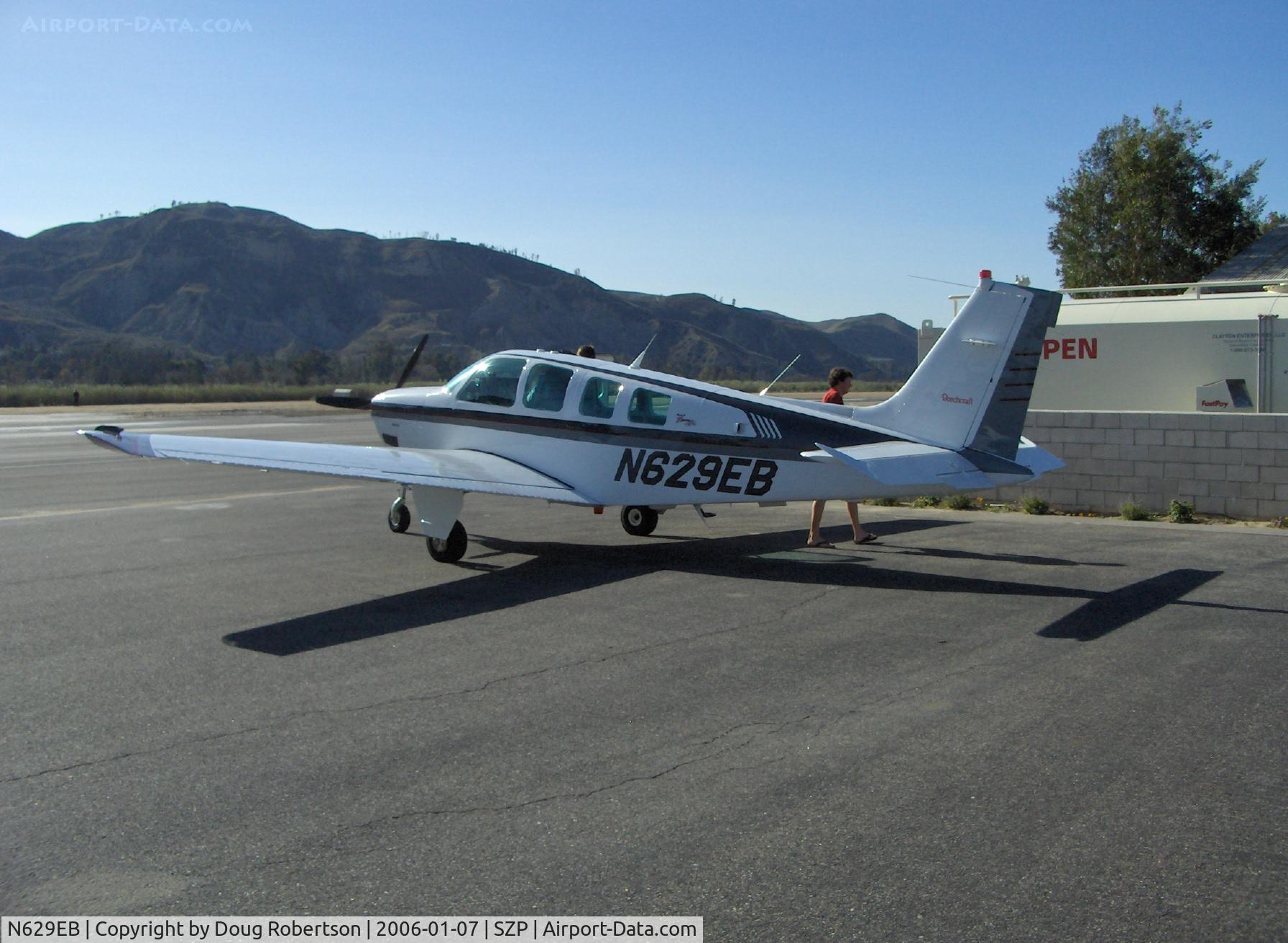 N629EB, 1997 Raytheon Aircraft Company A36 Bonanza C/N E-3085, 1997 Beech A36 BONANZA, Continental IO-550 300 Hp