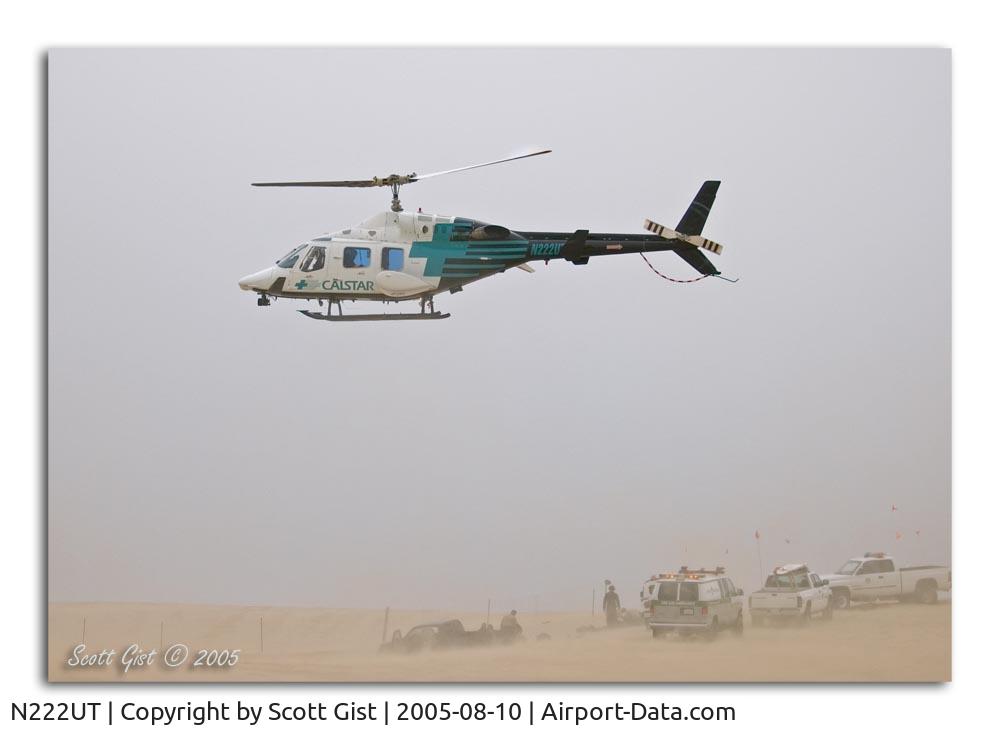 N222UT, 1987 Bell 222U C/N 47559, Dust-off at Pismo Beach California