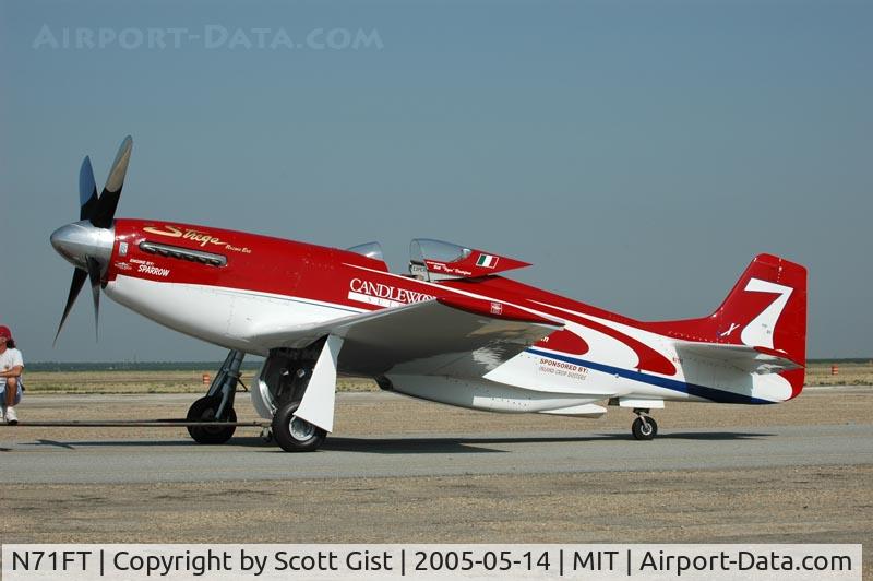 N71FT, 1944 North American P-51D Mustang C/N 00-30, Strega at her home port of Shafter Ca.