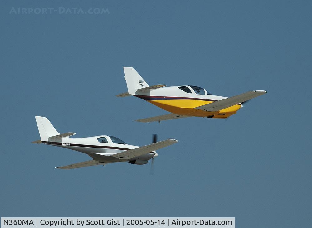 N360MA, Lancair 360 MK II C/N 422, Fly-by in formation