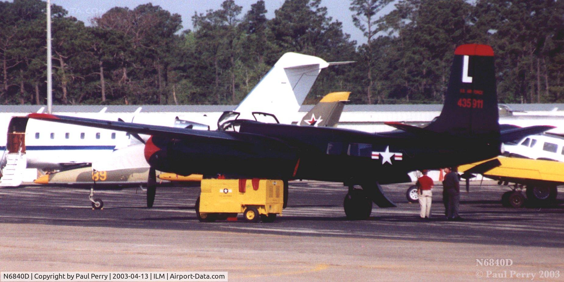 N6840D, 1945 Douglas A-26C Invader C/N 29190, She's at home (literally) on the Warbird Ramp in Wilmington, NC