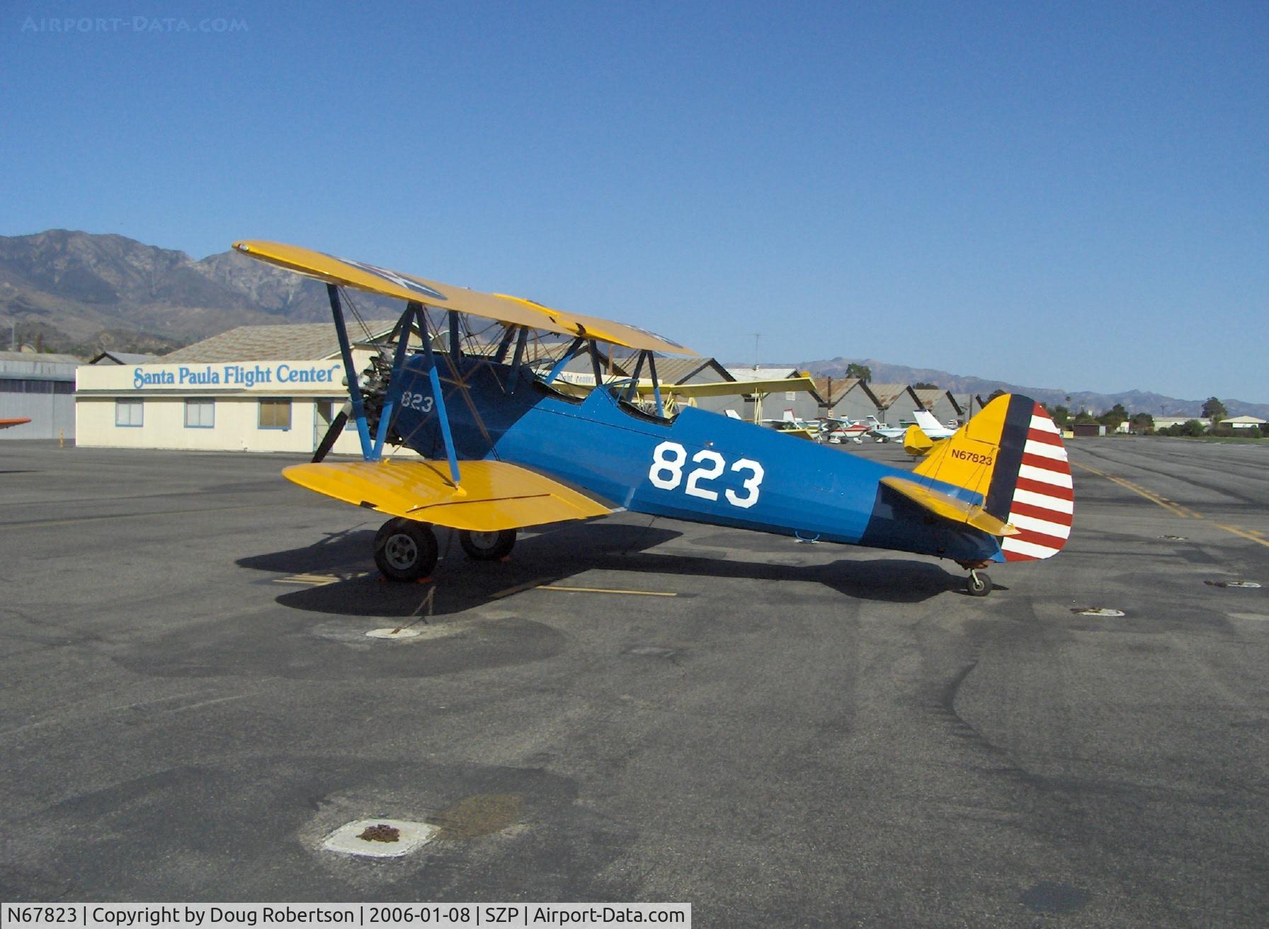 N67823, 1943 Boeing A75N1(PT17) C/N 75-7365, 1943 Boeing Stearman A75N1 as PT-17, Lycoming R680 225 Hp