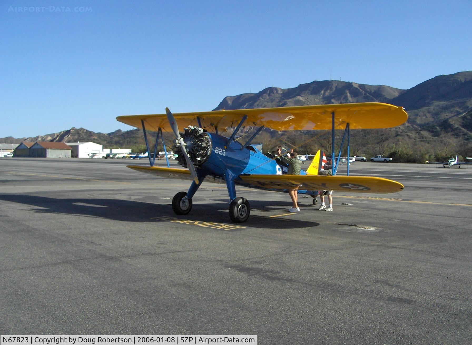 N67823, 1943 Boeing A75N1(PT17) C/N 75-7365, 1943 Boeing Stearman A75N1 as PT-17, Lycoming R680 225 Hp