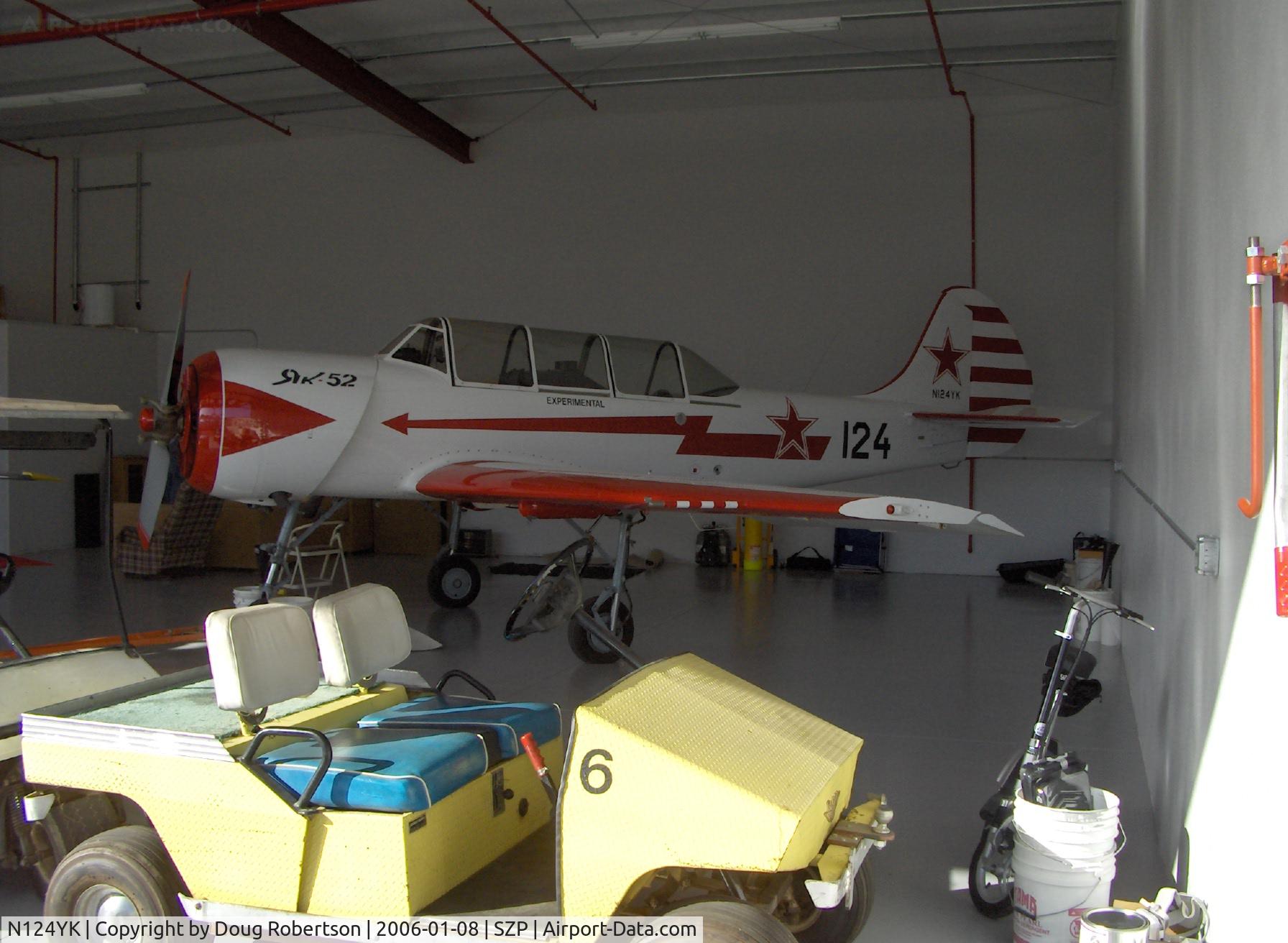 N124YK, 1984 Yakovlev Yak-52 C/N 844804, 1984 Intreprinderea de Avioane Bacau-Romania (Yakovlev) Yak-52, Vedeneev M-14P 9 cylinder air-cooled radial 360 Hp, Experimental class
