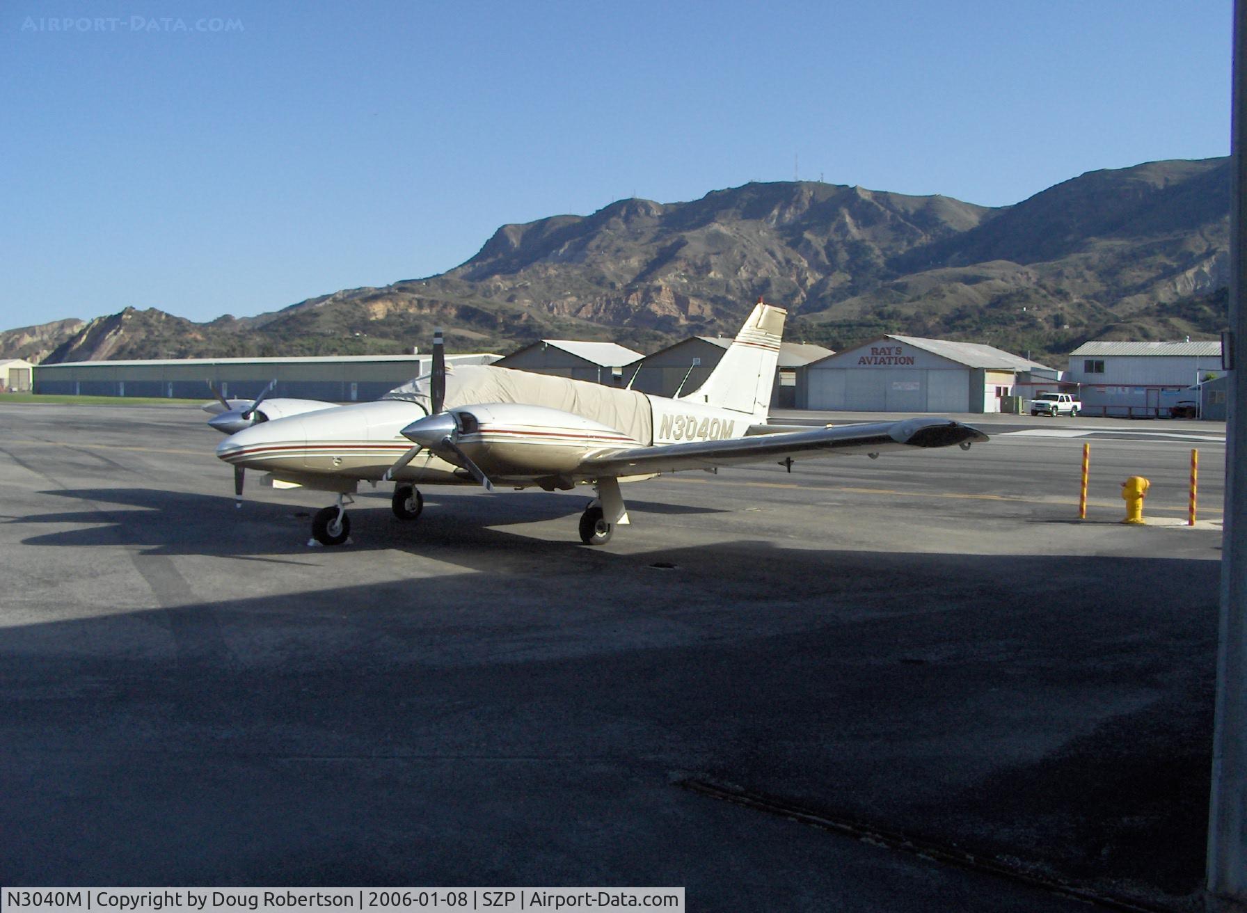 N3040M, 1979 Piper PA-34-200T Seneca II C/N 34-7970105, 1979 Piper PA-34-200T SENECA II, two Continental TSIO-360-E 200 Hp turbo-charged counter-rotating engines