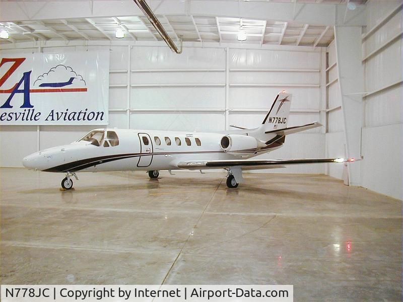 N778JC, 1981 Cessna 551 Citation II/SP C/N 551-0369, Exterior in hangar