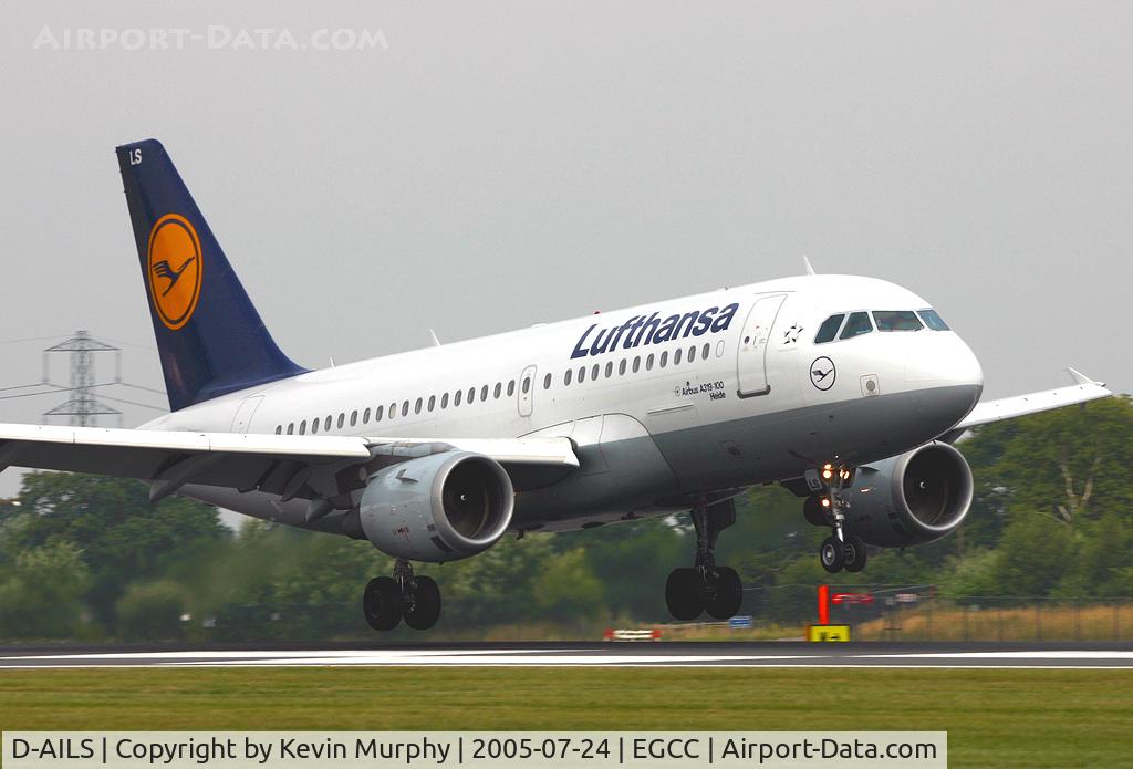 D-AILS, 1997 Airbus A319-114 C/N 729, Touching down 06R