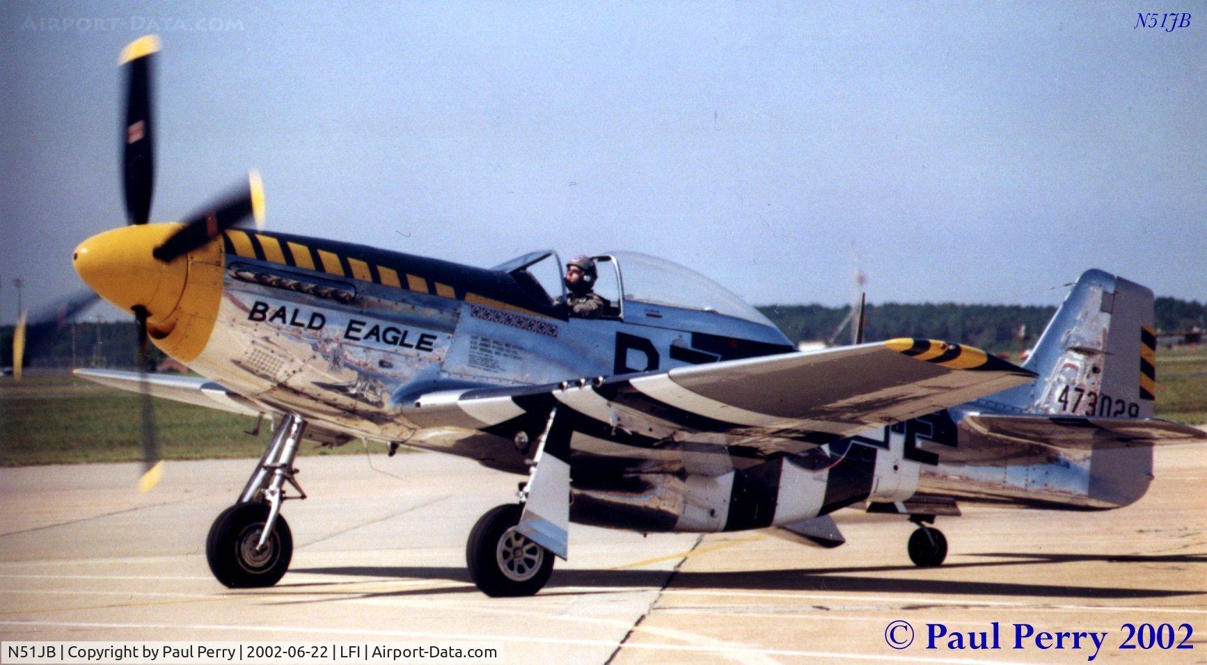 N51JB, 1944 North American P-51D Mustang C/N 122-39488, Beasley's pony looking very shiny, and sounding great