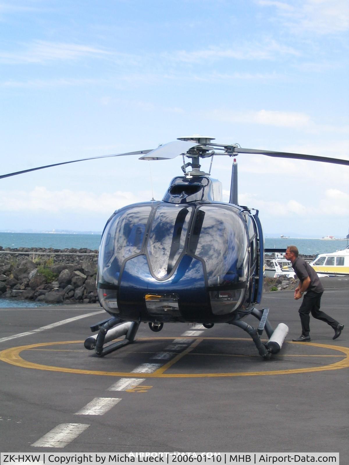 ZK-HXW, Eurocopter EC-130B-4 (AS-350B-4) C/N 3627, At Mechanics Bay Heliport