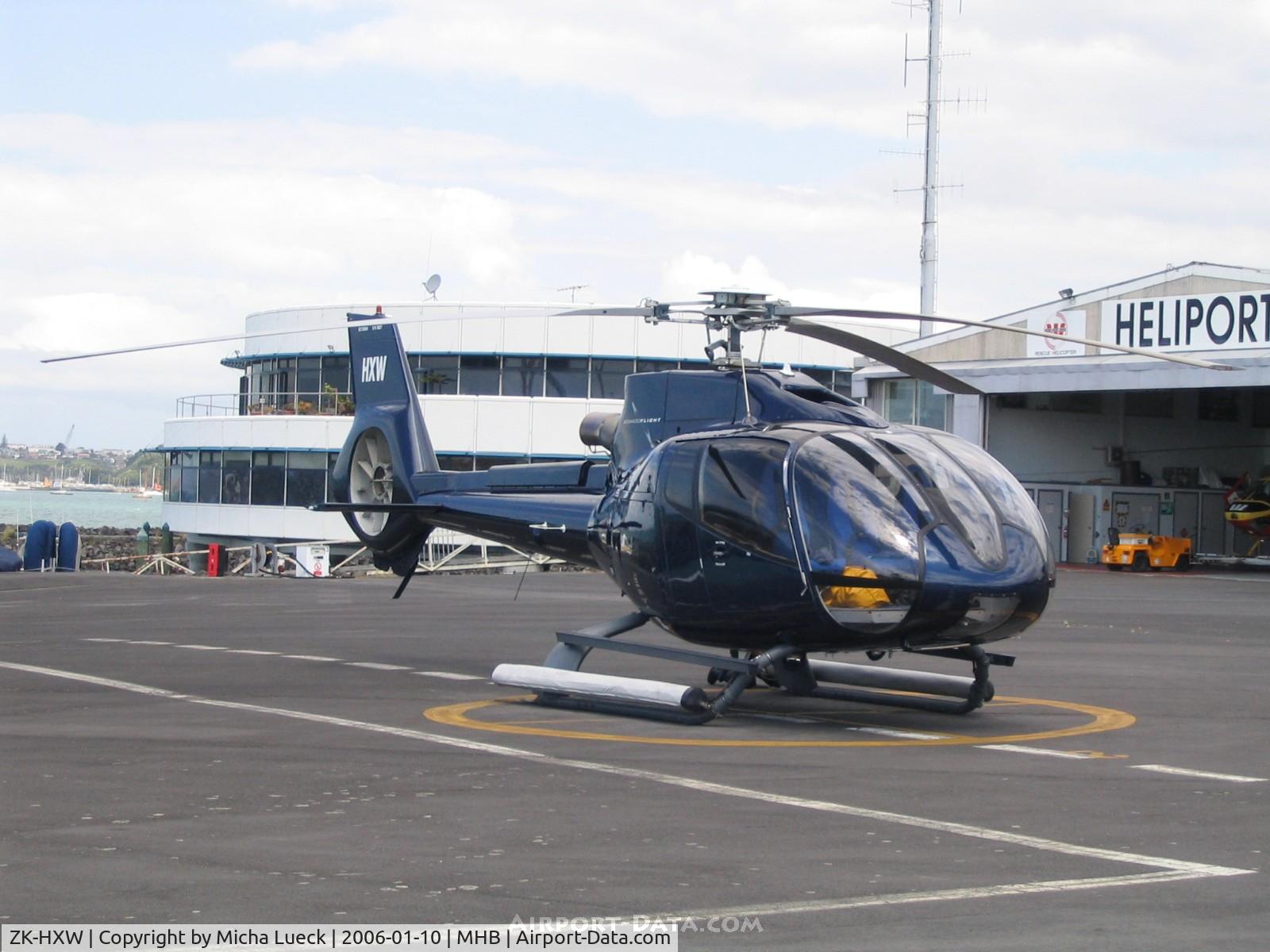 ZK-HXW, Eurocopter EC-130B-4 (AS-350B-4) C/N 3627, At Mechanics Bay Heliport, Auckland