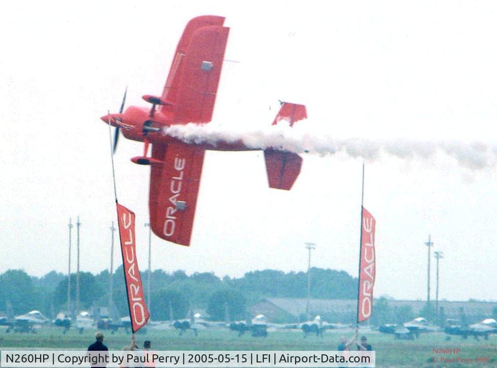 N260HP, 2010 Aviat Pitts S-1S C/N 0001, Sean Tucker cutting the ribbon at Langley AFB Airshow