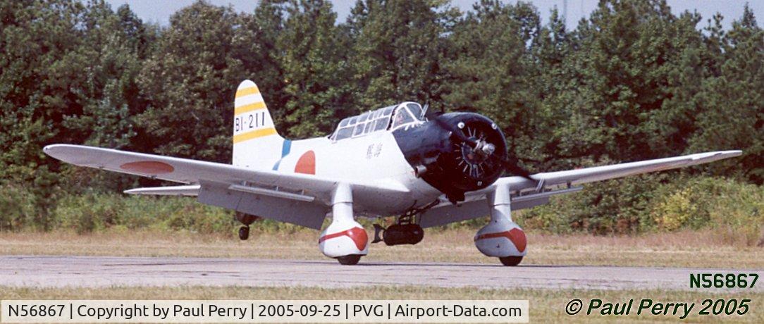 N56867, 1945 Consolidated Vultee BT-13B (SNV-2) Replica C/N 79-1220, Val replica getting airborne at Wings & Wheels '05