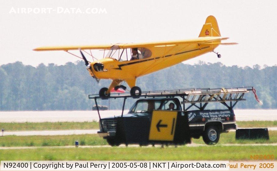 N92400, 1946 Piper J3C-65 Cub Cub C/N 16862, That's one way to beat traffic