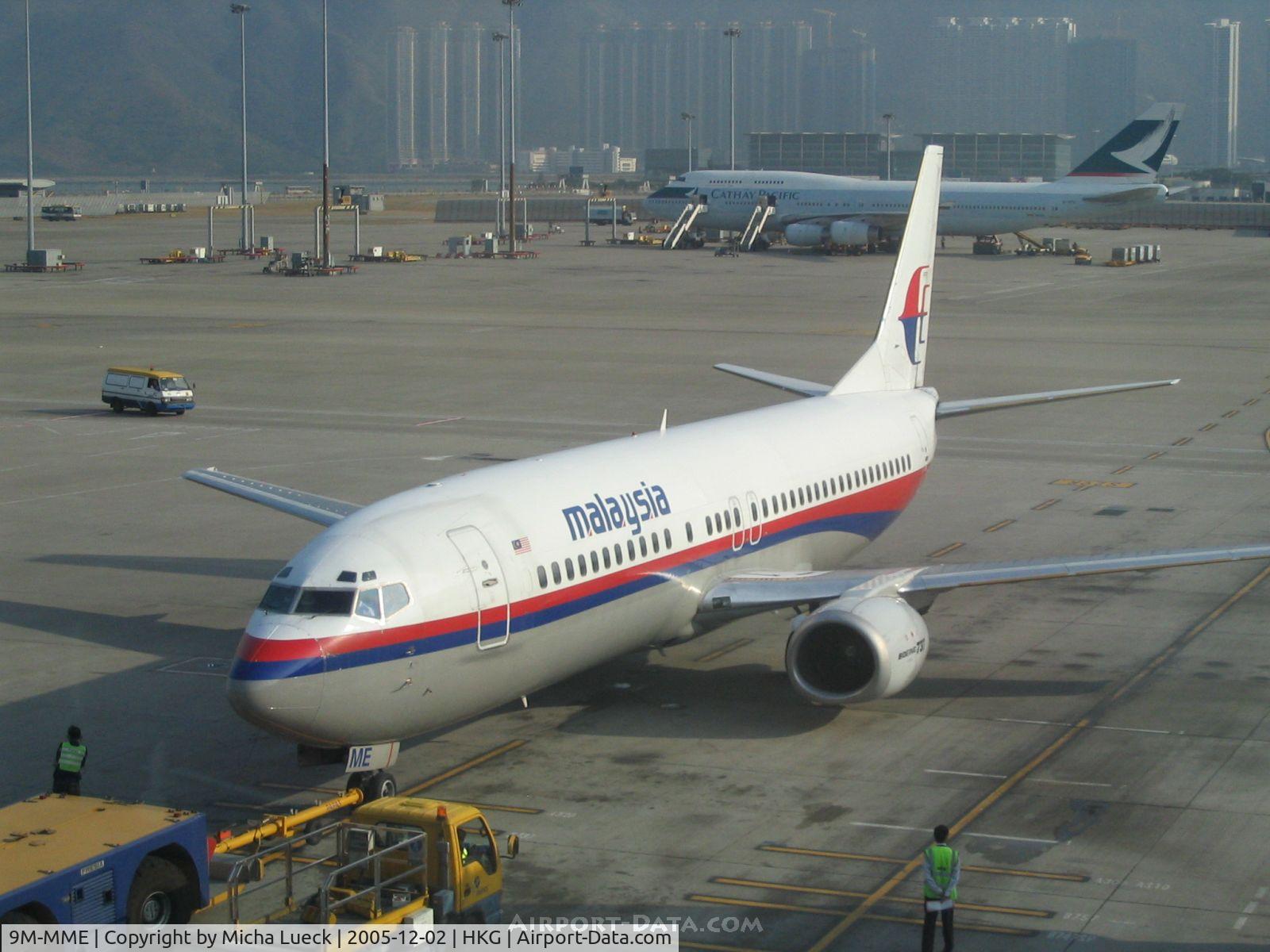 9M-MME, 1992 Boeing 737-4H6 C/N 26465, At Hong Kong's Chep Lap Kok Airport