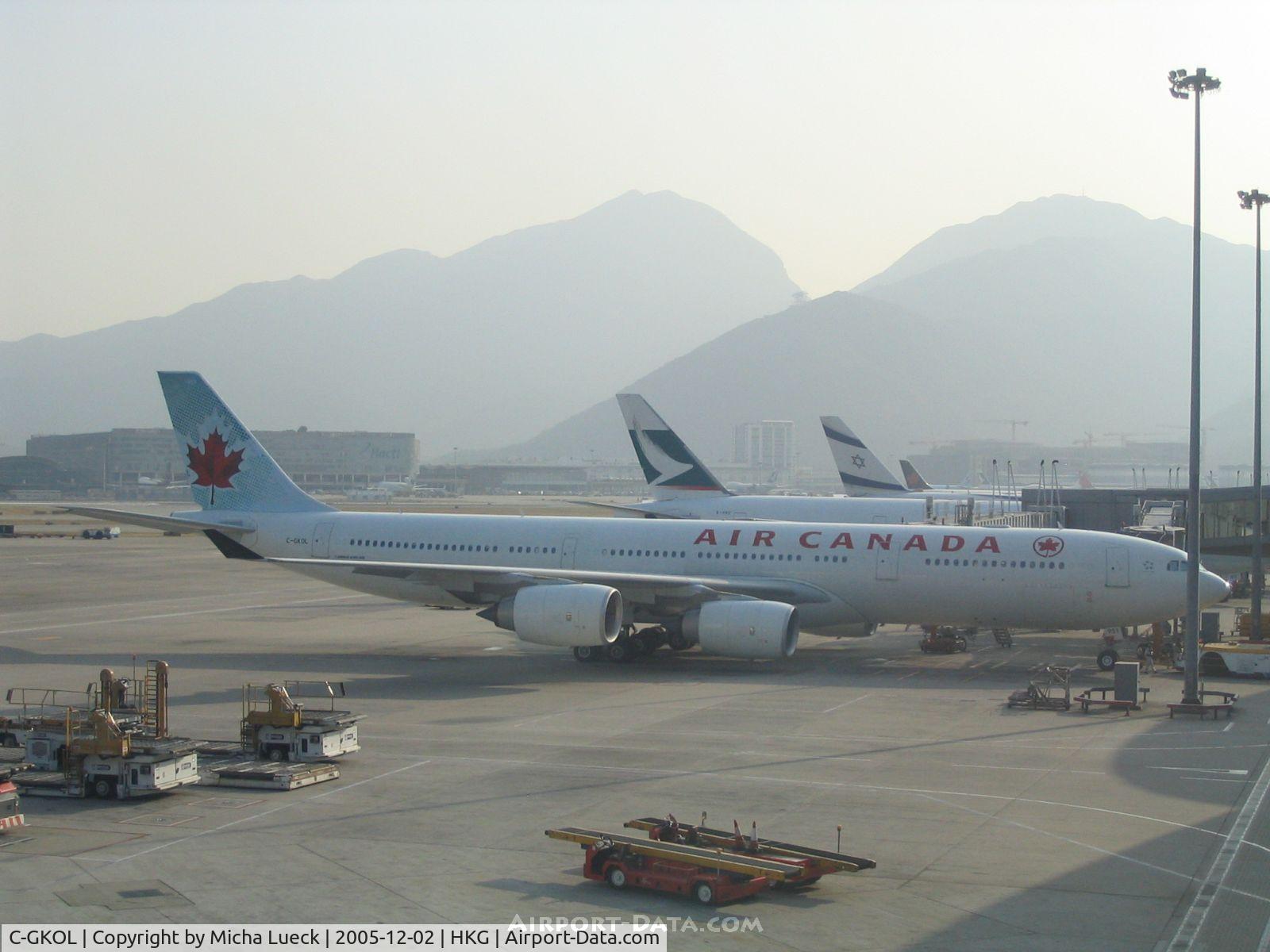 C-GKOL, 2003 Airbus A340-541 C/N 445, Air Canada uses the A340-500 for the 15 hour non-stop flight Toronto-Hong Kong