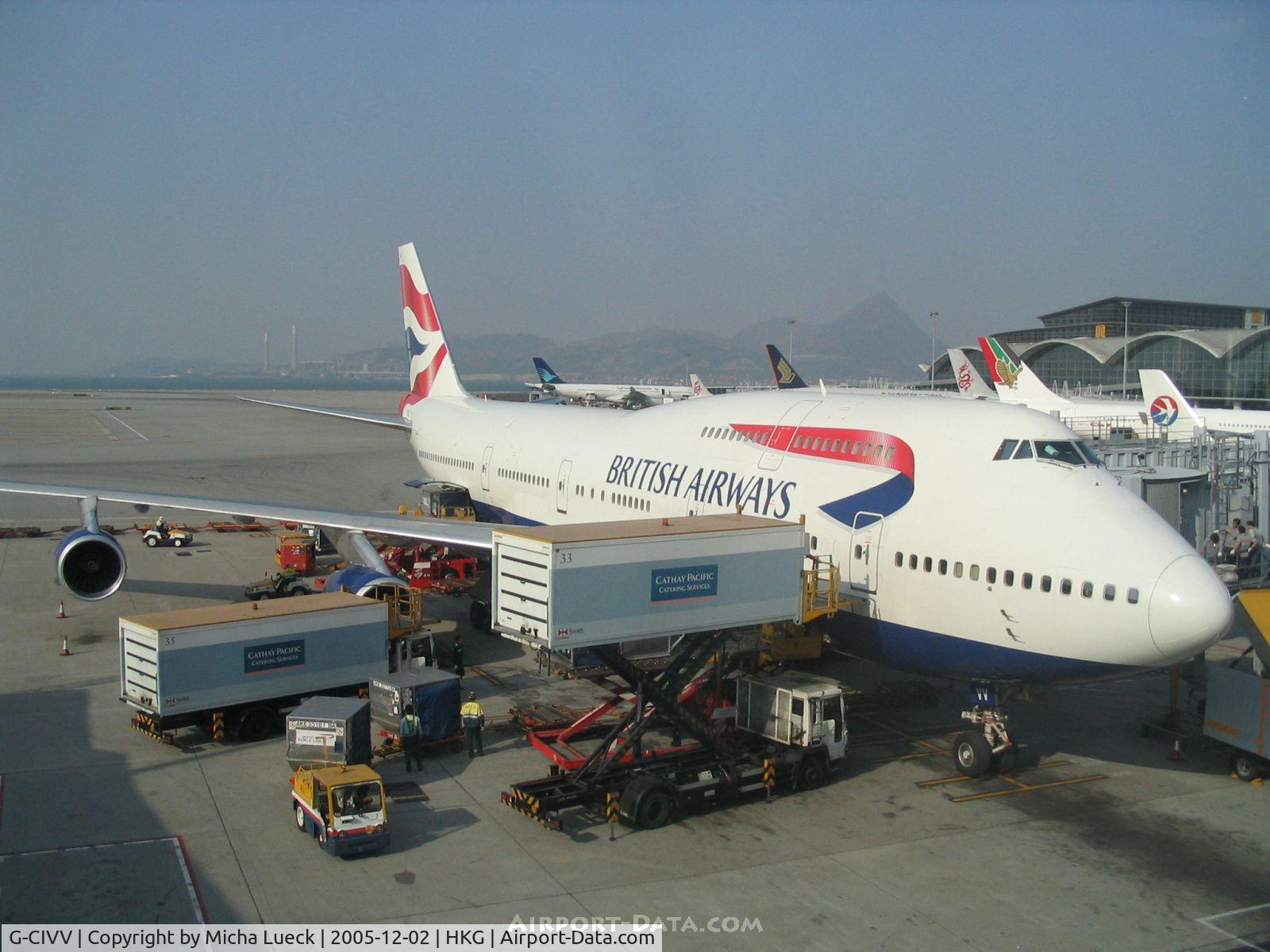 G-CIVV, 1998 Boeing 747-436 C/N 25819, BA's B747-400 at OneWorld partner Cathay Pacific's home base Hong Kong